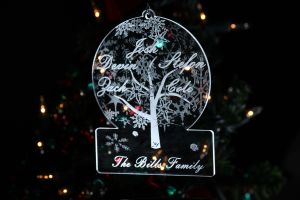 1/8" clear acrylic Family Tree Ornament